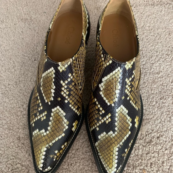 CHLOÉ Rylee Shoe-Boot snake python EU 37.5 New In Box - Picture 3 of 7